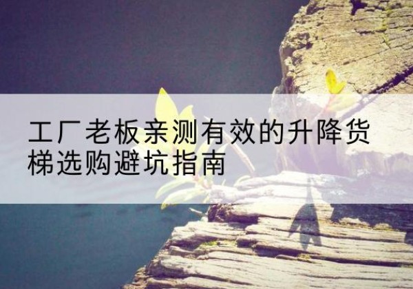 郧阳升降货梯怎么选-工厂老板亲测有效的升降货梯选购避坑指南